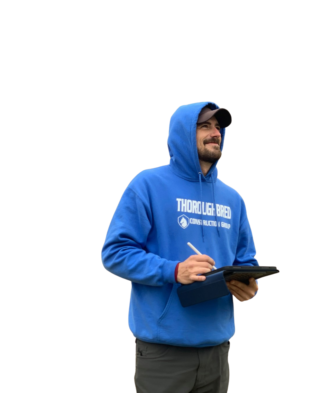 Estimator holding clipboard